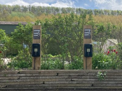 Two EV charge points in the main car park available to all guests